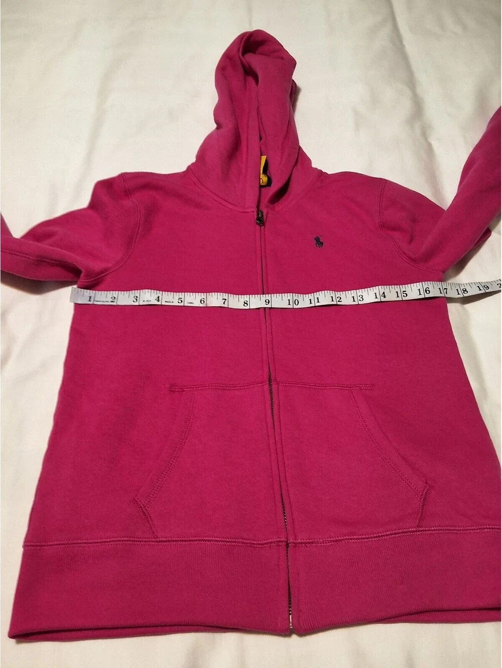 Polo Ralph Lauren Girls' Pink Full Zip Hoodie Size Large (12-14)